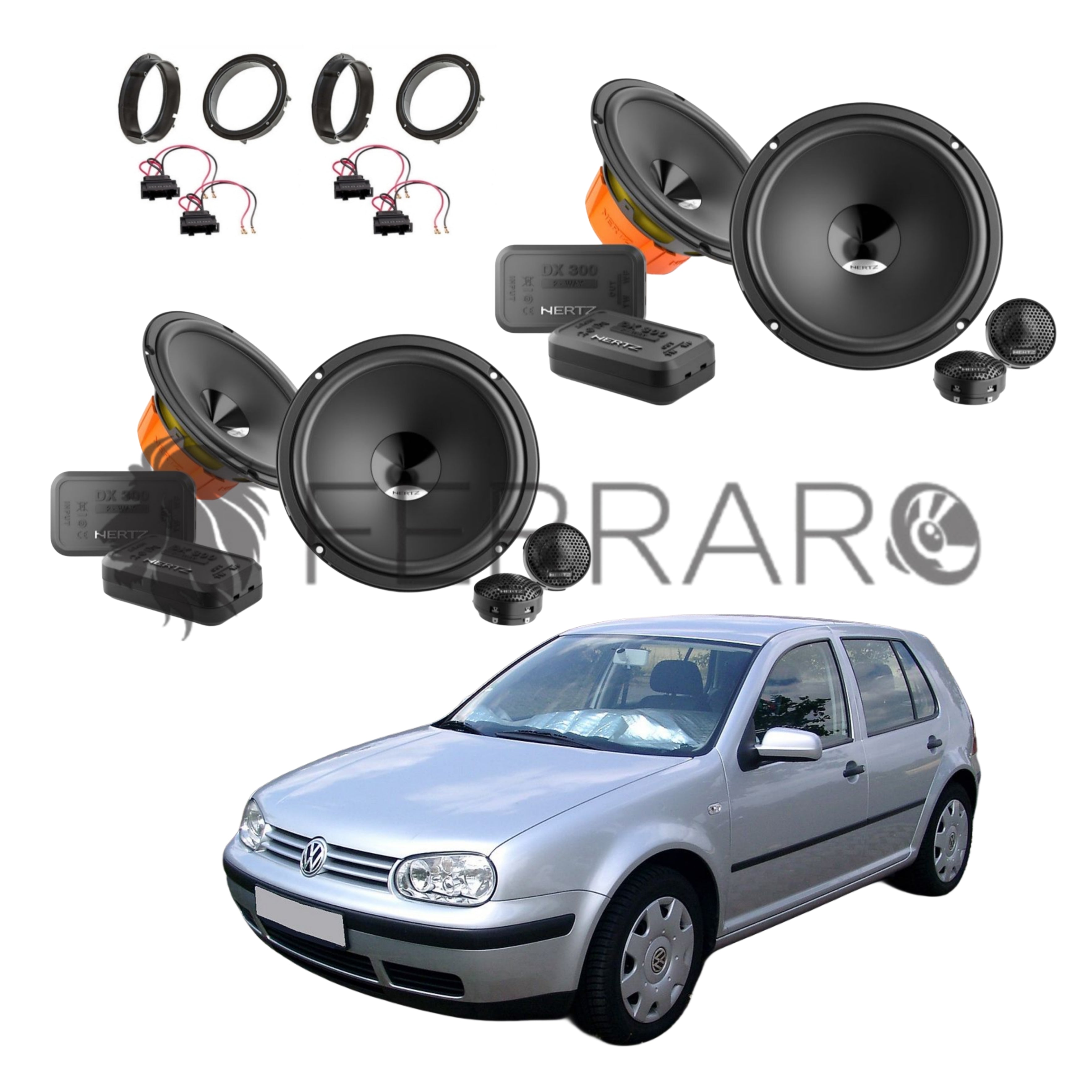 Hertz Kit 8 Casse | DSK 165.3 | Ant/Post | VW Golf 4ª Serie dal 1997>