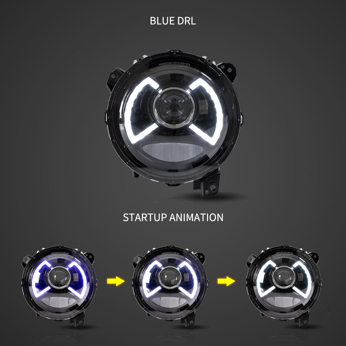 Fanali Anteriore Completo per Jeep Wrangler JL 4ª Serie (2017-2025) a LED