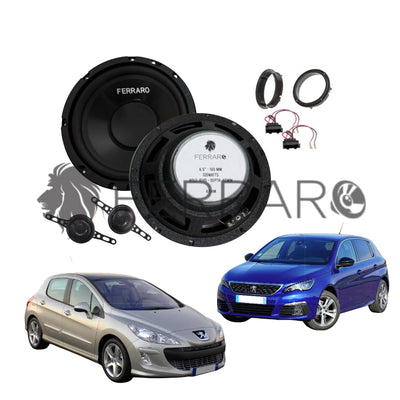 FerraroStore Kit 2 Altoparlanti | ASK-165.2 | Ant o Post | Peugeot 308 1ª/2ª (2007-2021)