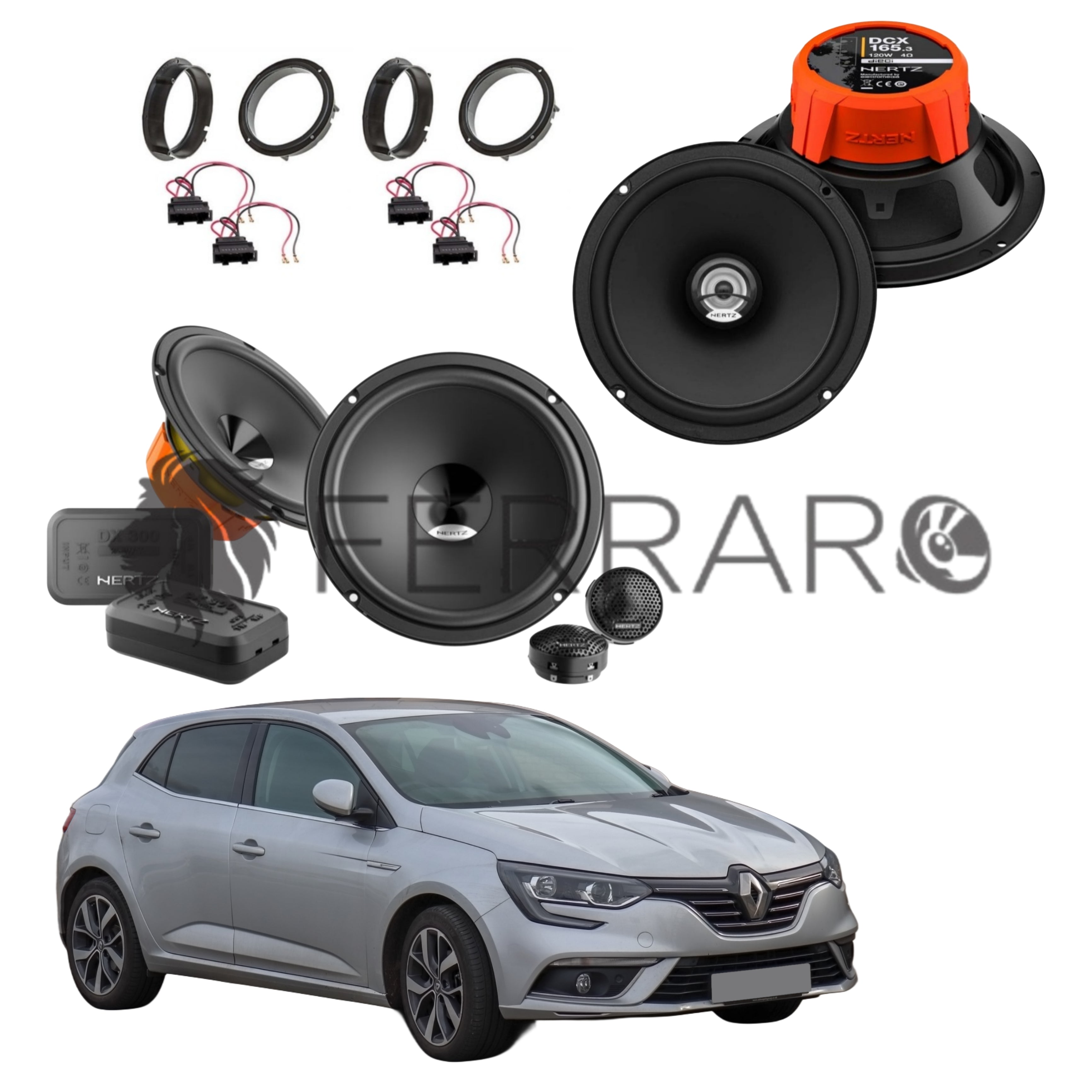 Hertz Kit 6 Casse | DSK 165.3 | DCX 165.3 |  Ant/Post | Renault Megane IV | 4ª Serie  (2017 in Poi)