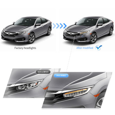 Fanali Anteriore Completo per Honda Civic 10ª (2016-2021) a LED