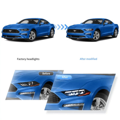 Fanali Anteriore Completo per Ford Mustang 6ª Serie (2018-2024) a LED