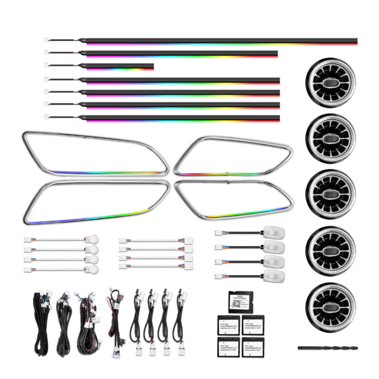 Ambient Light per Mercedes Classe A, B, CLA, GLA, 64 Colori RGB