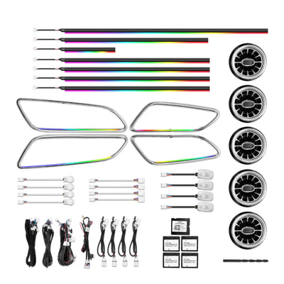 Ambient Light per Mercedes Classe A, B, CLA, GLA, 64 Colori RGB