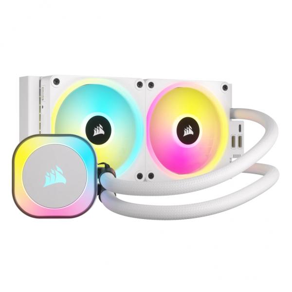 Corsair | H100I, Processore Raffreddatore ibrido 12 cm, Bianco