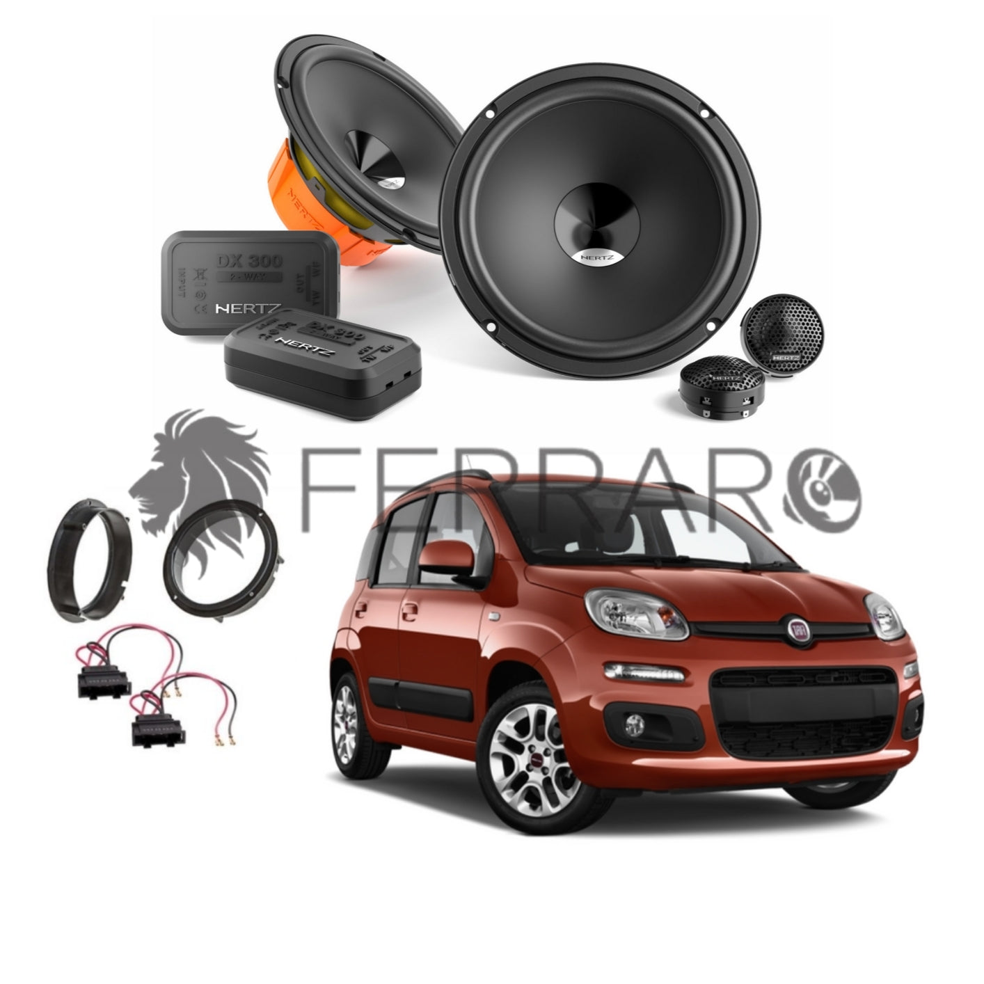 Hertz Kit 4 Casse | DSK 165.3 | Anteriori | Fiat Panda 3a Serie dal 2012>