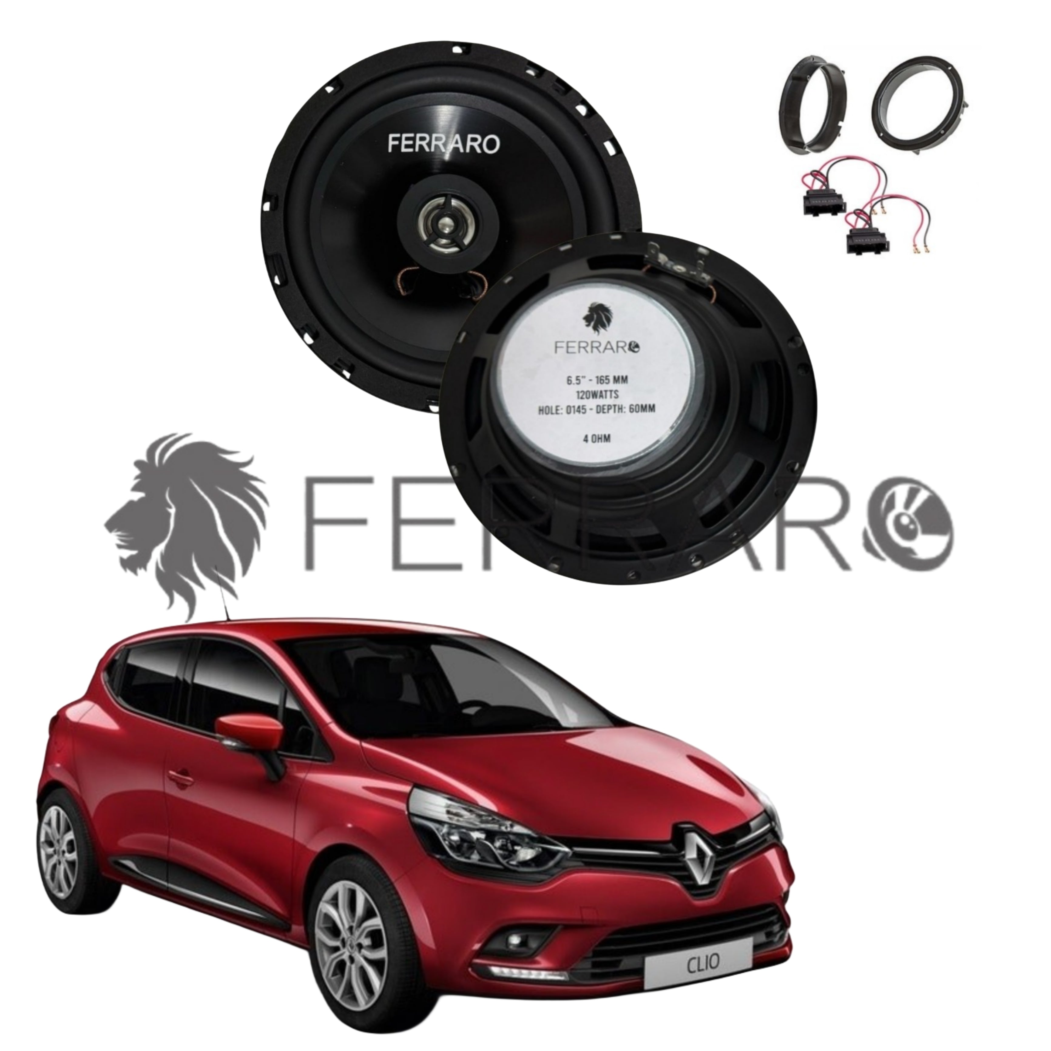 FerraroStore Kit 2 Altoparlanti | ASC-652PC | Ant o Post | Renault Clio V | 5ª Serie (Dal 2019>)