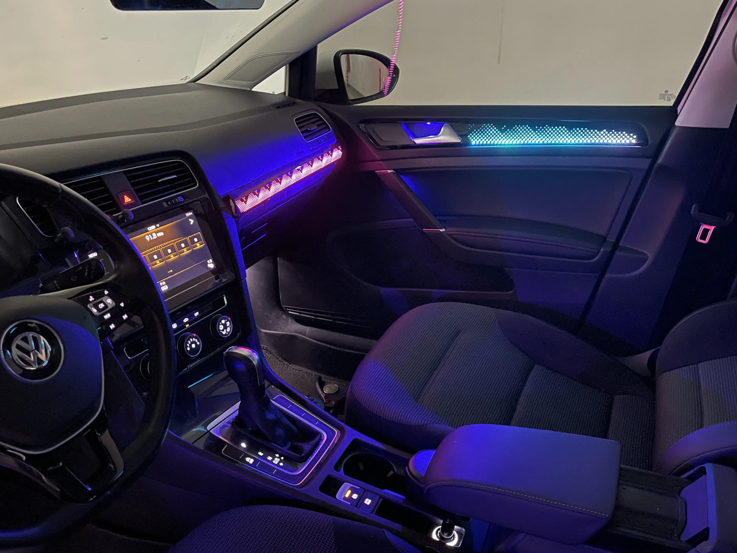 Ambient Light per Volkswagen Golf 7, 7.5 (2014-2021), 256 Colori RGB