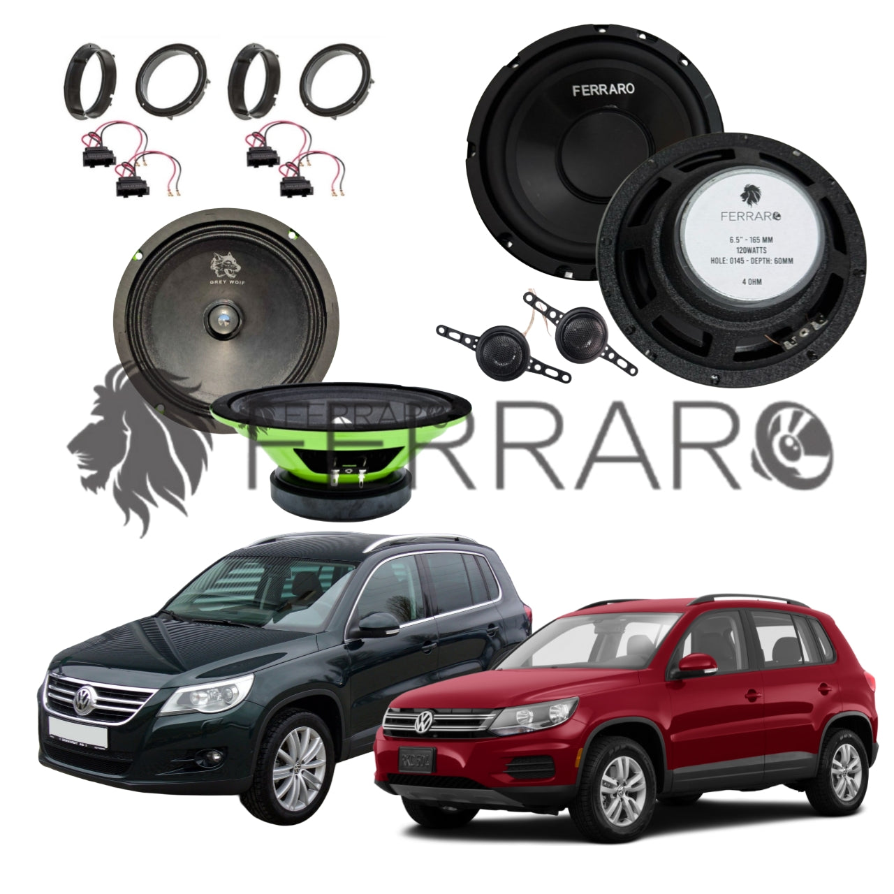 FerraroStore Kit 6 Altoparlanti | PV165.3 | ASK-165.2 | Ant/Post | VW Tiguan