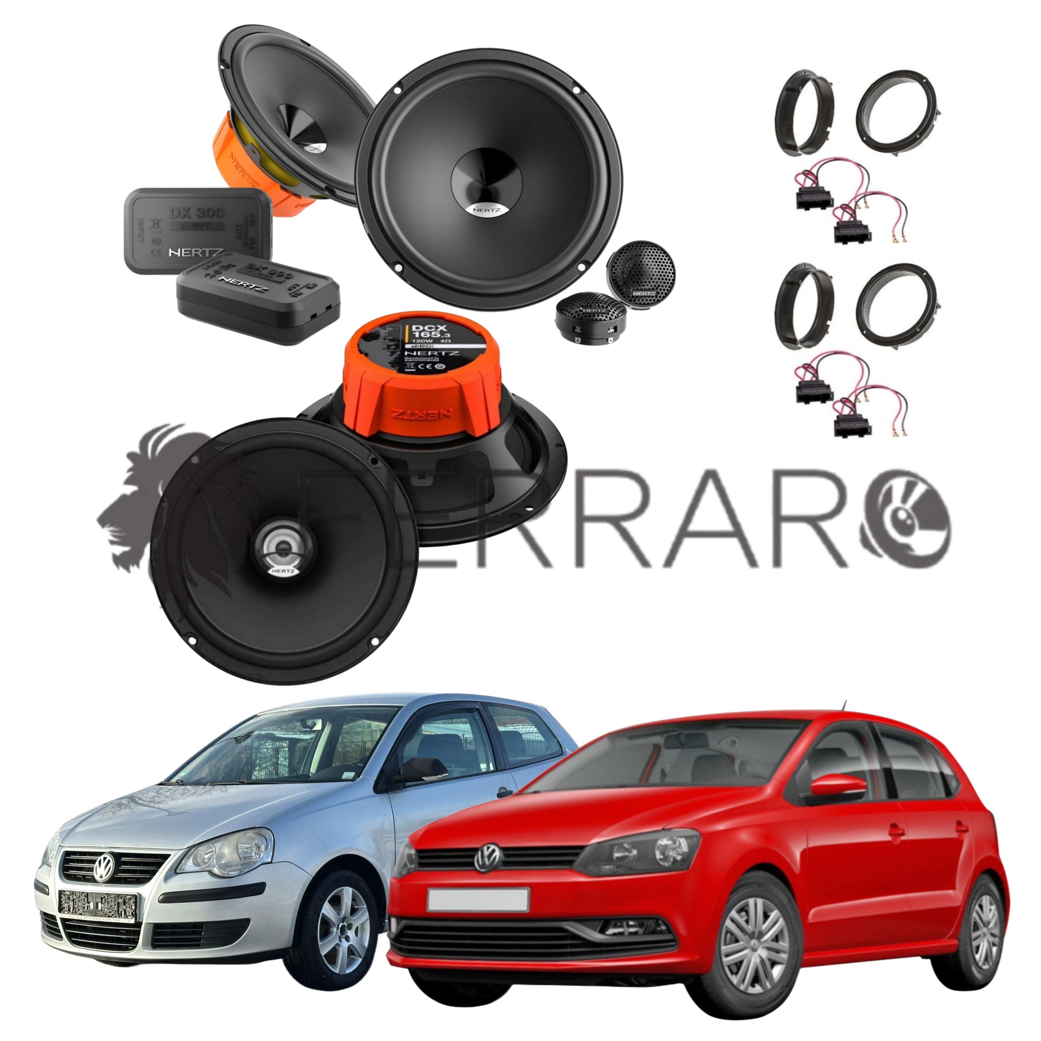 Hertz Kit 6 Casse | DSK 165.3 | DCX 165.3 | Ant/Post | VW Polo 9N/6R/6C (2001-2024)