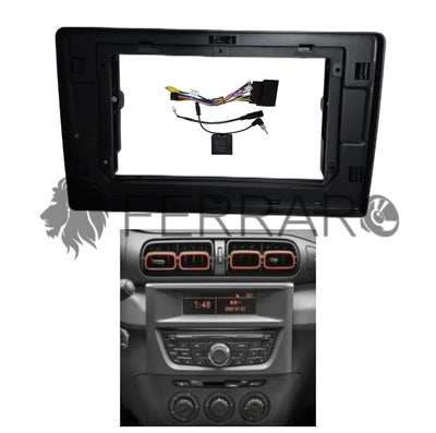 Kit Montaggio Autoradio 9"Pollici Citroen C3-XR (2019-2020), Mascherina, Cablaggio per Autoradio Android