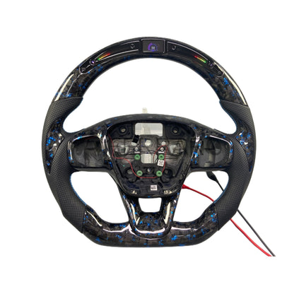 Volante Sportivo per Ford Fiesta ST Line,  Carbonio, Customizzato in Pelle (su Ordinazione)