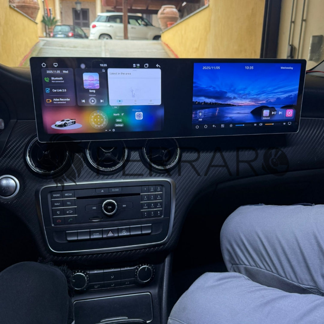 Autoradio per Mercedes Classe A, CLA, GLA, G, 10" + 10" | Android | Bluetooth | CarPlay | Android Auto | 8/256GB Ram