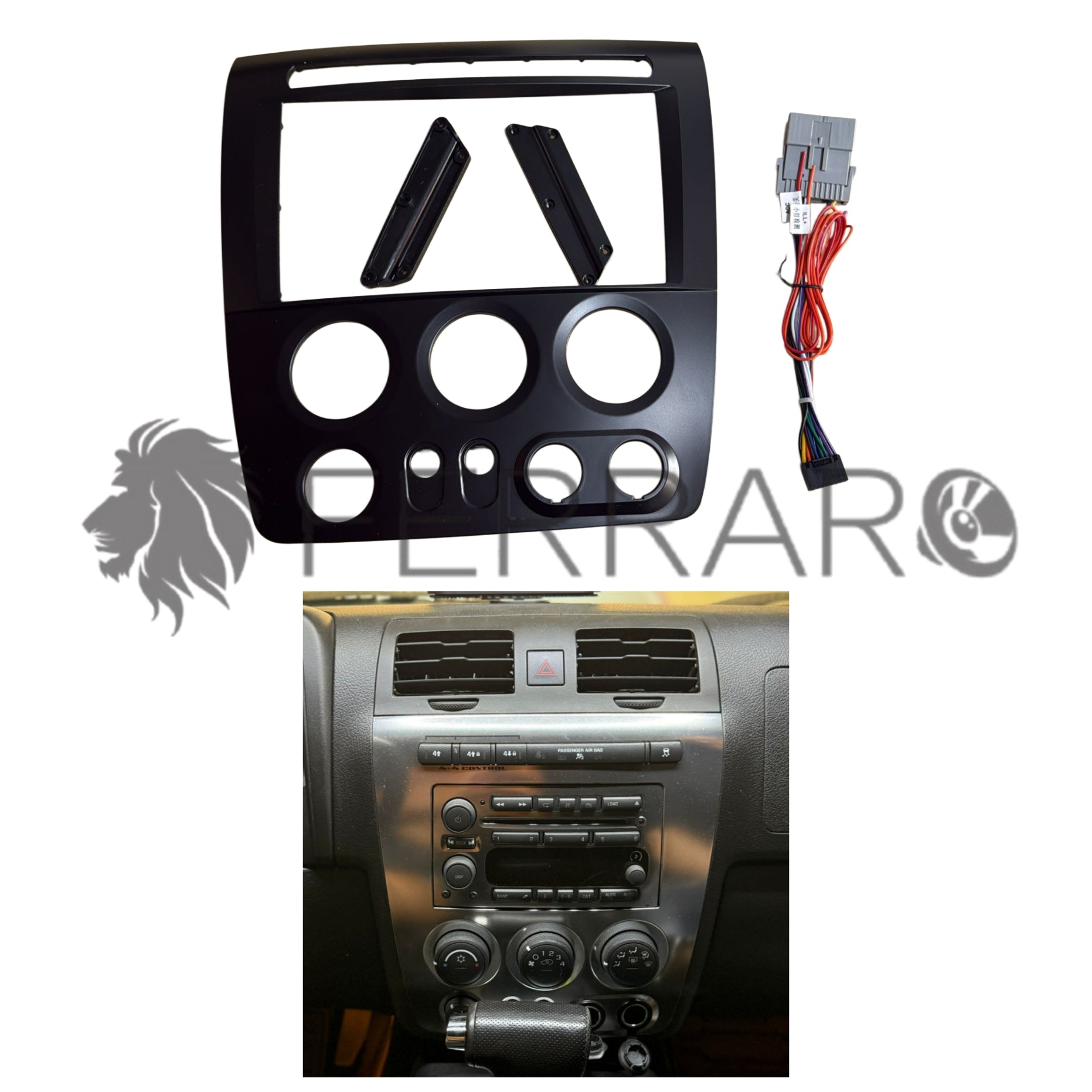 Kit Montaggio Autoradio 9"Pollici Hummer H3 (2005-2010) Mascherina, Cablaggio per Autoradio Android