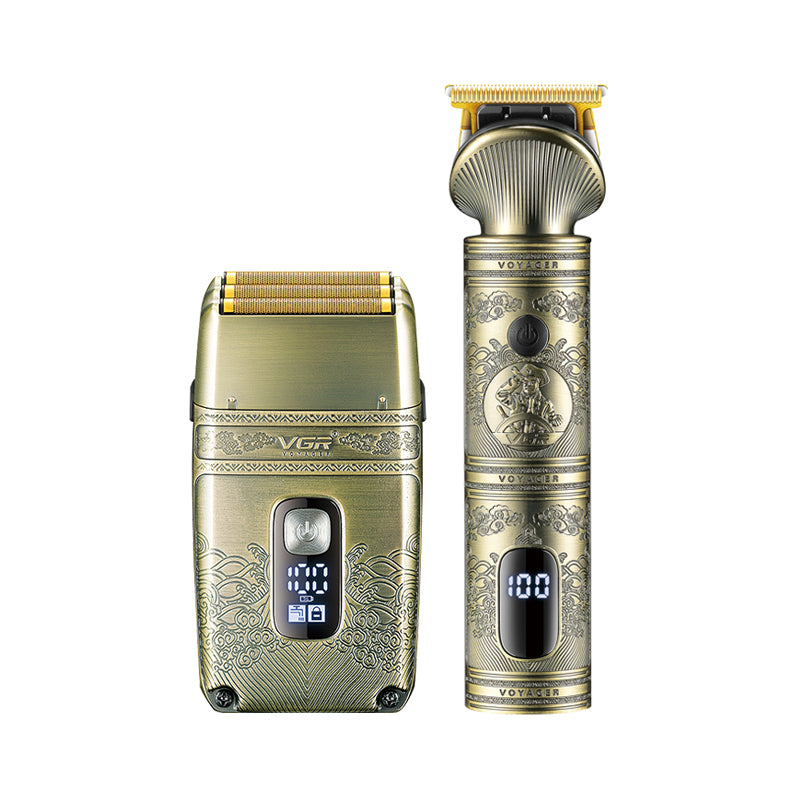 VGR Kit 2-1 Combo, Trimmer, Shaver, Accessori V-649