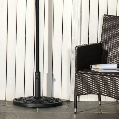 Outsunny Base per Ombrellone da Giardino con Palo da 35mm / 38mm / 48mm Cemento Φ50x32x32cm