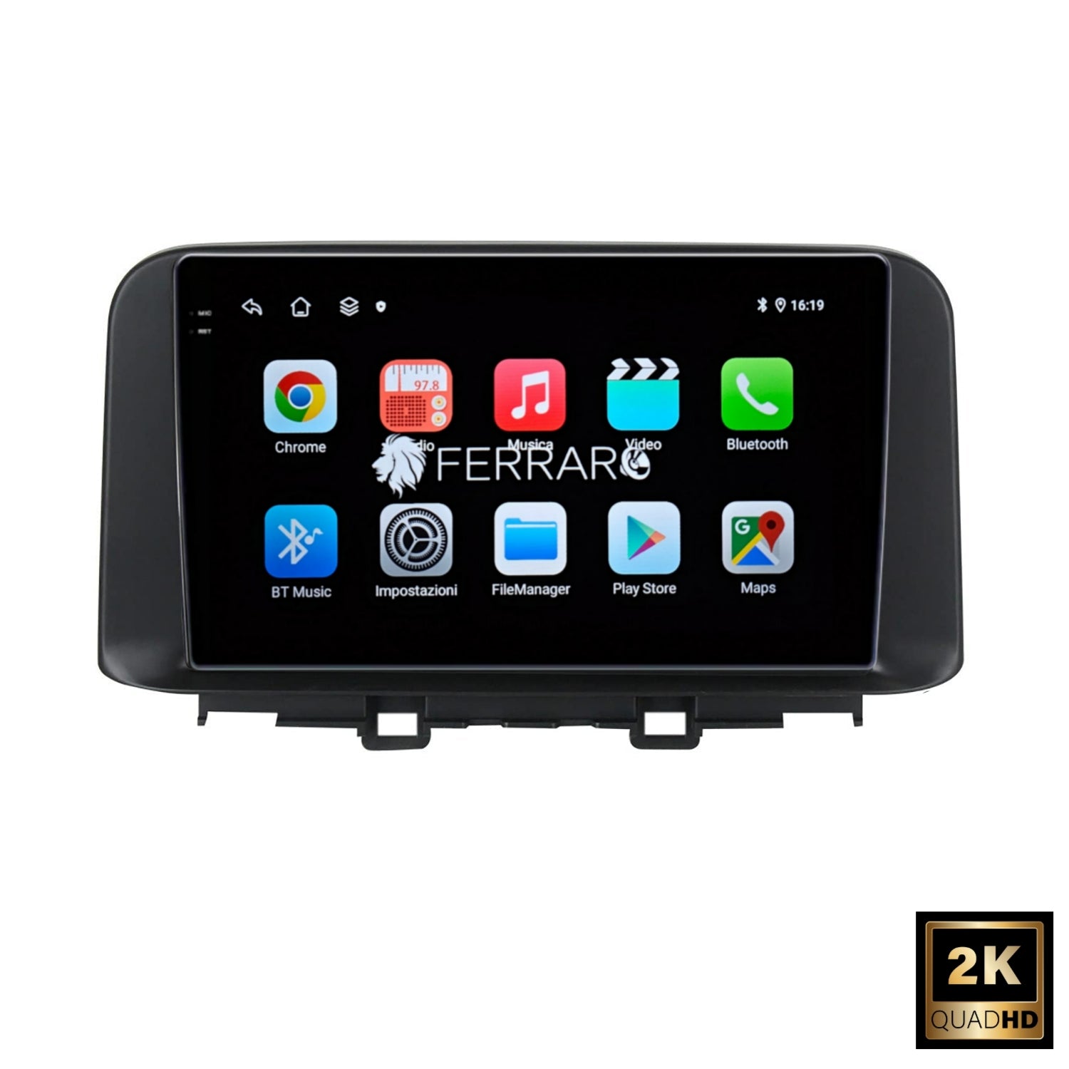 Autoradio per Hyundai Kona Kauai 10.1" 2K | 2017-2020 | Android | Bluetooth | CarPlay | Android Auto | 4/64GB Ram