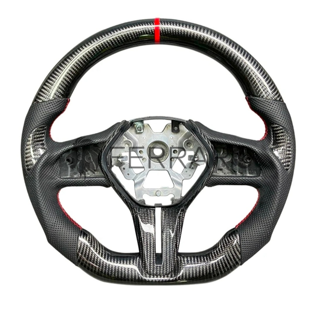 Volante Sportivo per Infiniti Q50L, QX50, QX60, QX55, Q50, Q60, Carbonio, Customizzato in Pelle