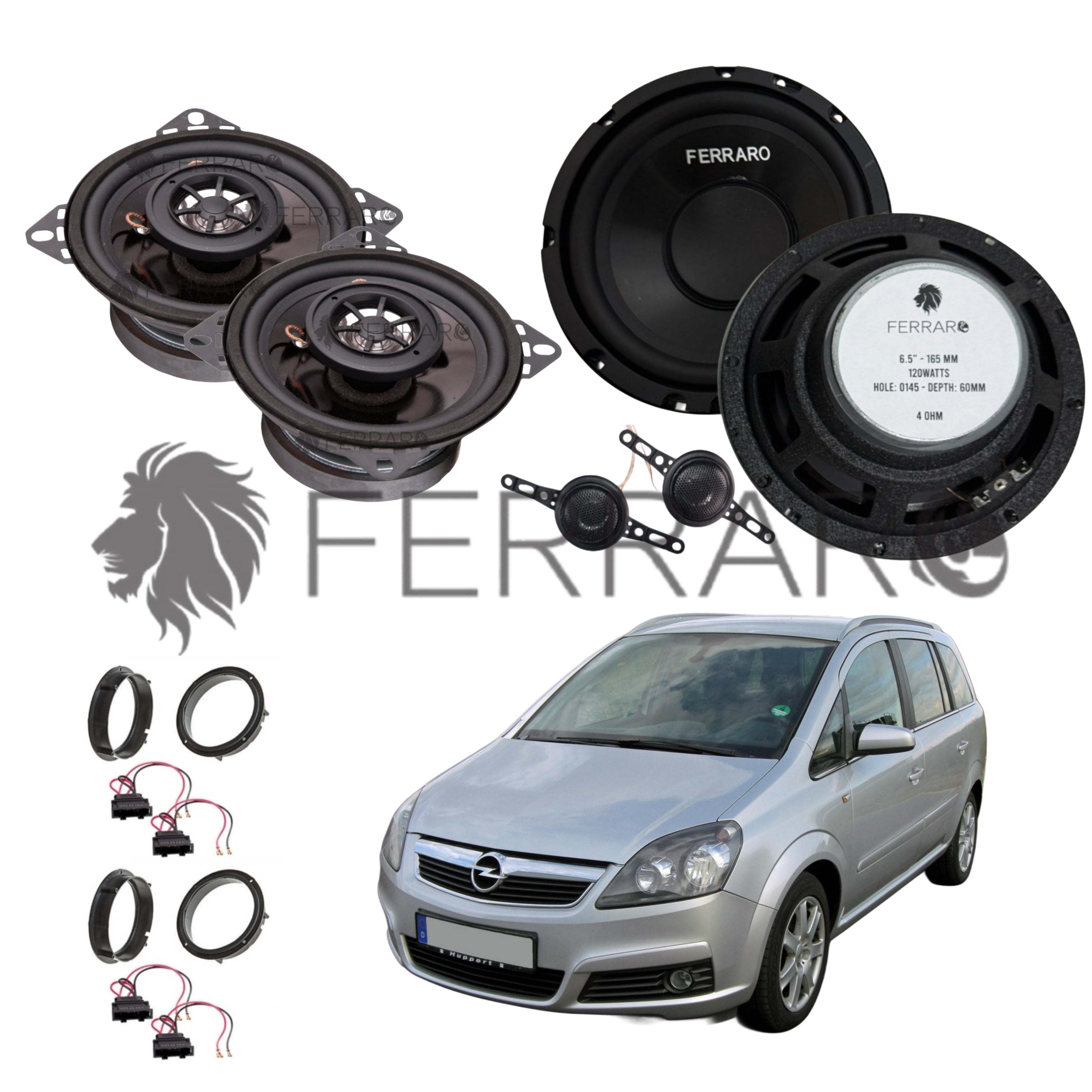 FerraroStore Kit 4 Altoparlanti | ASK-165.2 | ASC-452.PC | Ant/Post | Opel Zafira B (2005-2014)