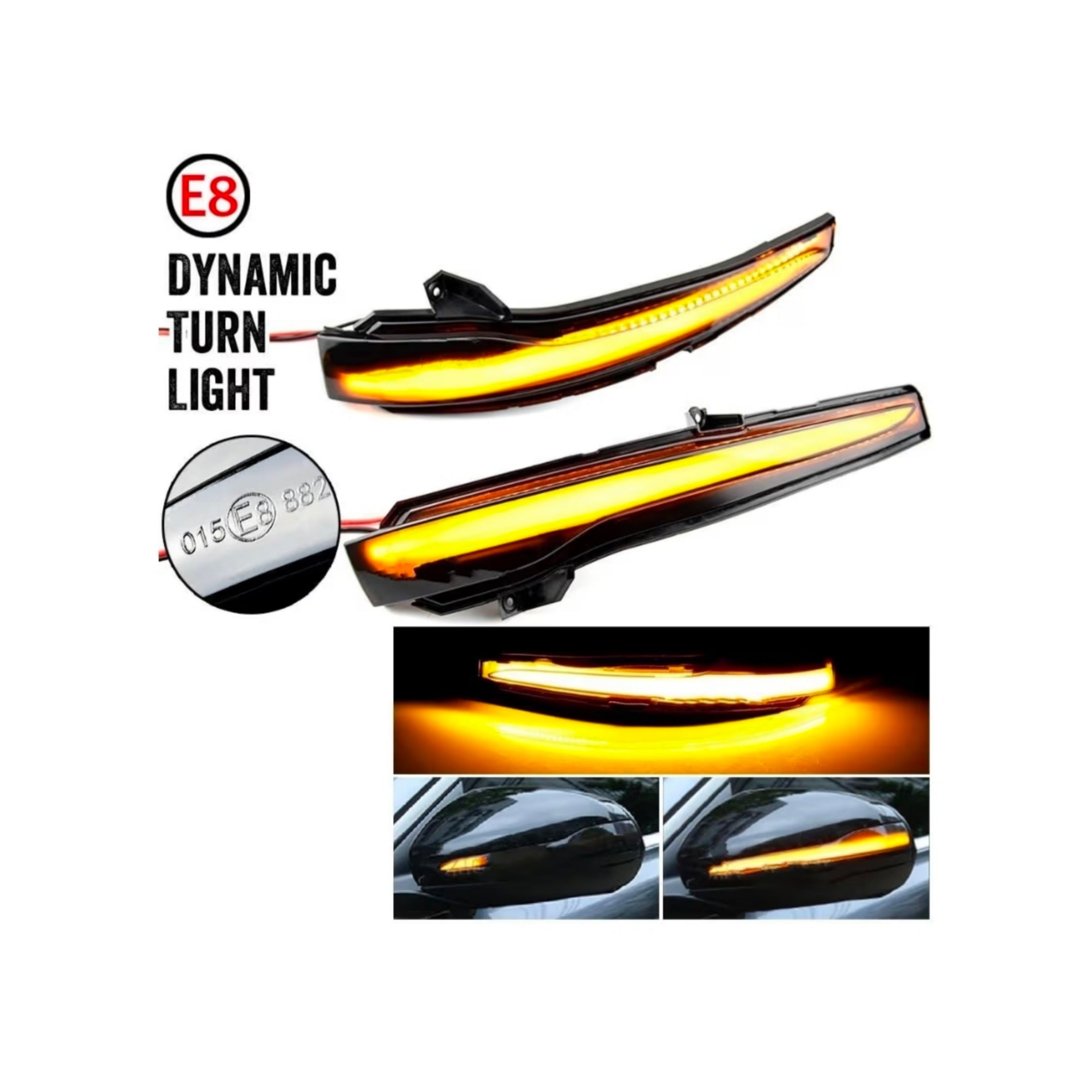 Indicatore Direzione Led per Mercedes Classe C, S, GLC, E, V (Compatibilità in Descrizione), Plug and Play