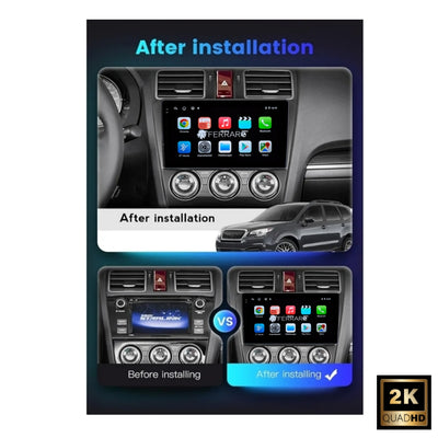 Autoradio per Subaru Forester 4, Impreza XV 9" 2K | 2012-2019 | Android | Bluetooth | CarPlay | Android Auto | 12/256GB Ram