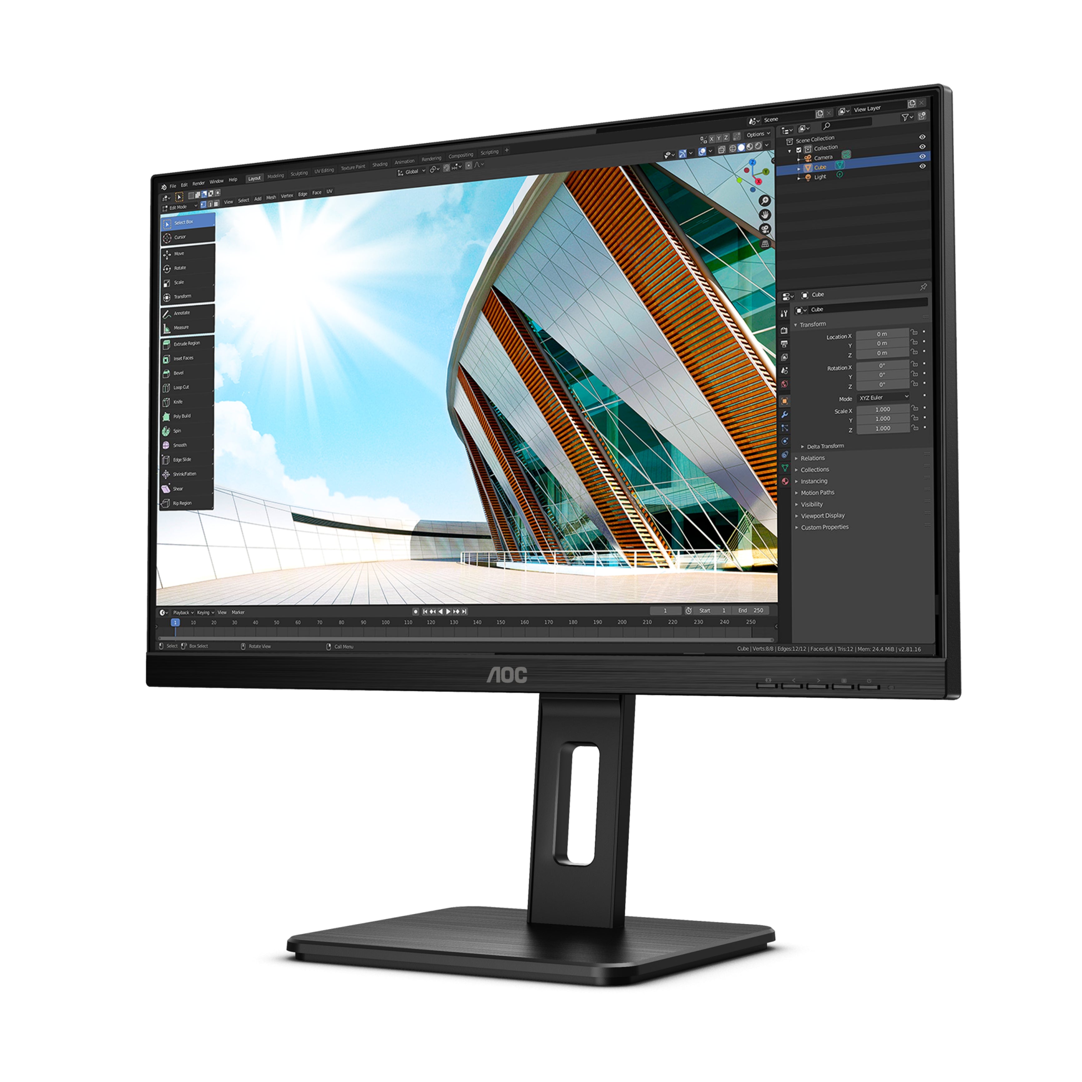 AOC Monitor Ufficio 27" UHD 4K | U27P2 | Pro-Line, 16:9