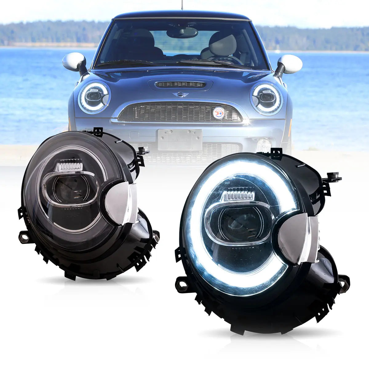 Fanali Anteriore Completo per BMW Mini Cooper S R55, R56, R57, R58, R59 (2007-2014) a LED