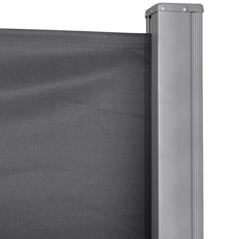 Outsunny Frangivista da Giardino Estensibile fino 3 m e Alto 1.6 m, Poliestere Anti UV e Alluminio, Grigio
