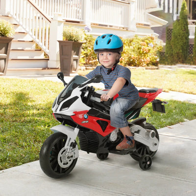 HOMCOM Moto Elettrica per Bambini 3-8 Anni con Licenza BMW, Batteria 12V, Rotelle e Luci, 110x47x69 cm
