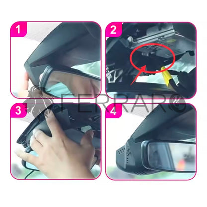 Dashcam per Volkswagen, Seat, Skoda (Compatibilità in Descrizione) | Ultra HD | Controllo da APP | 170º