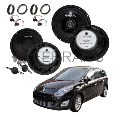 FerraroStore Kit 6 Altoparlanti | ASK-165.2 | ASC-652PC | Ant/Post | Renault Scenic III | 3ª Serie (2009-2016)