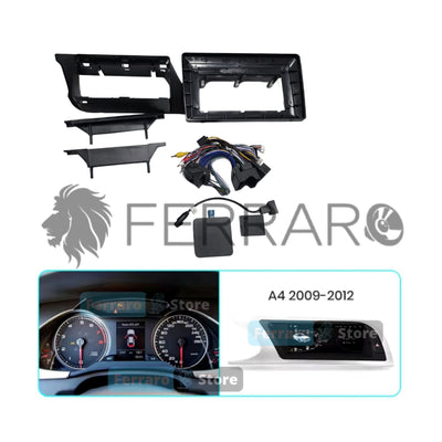 Kit Montaggio Autoradio 10.1"Pollici Audi A4 B8 (2009-2016) Mascherina, Cablaggio Autoradio Android