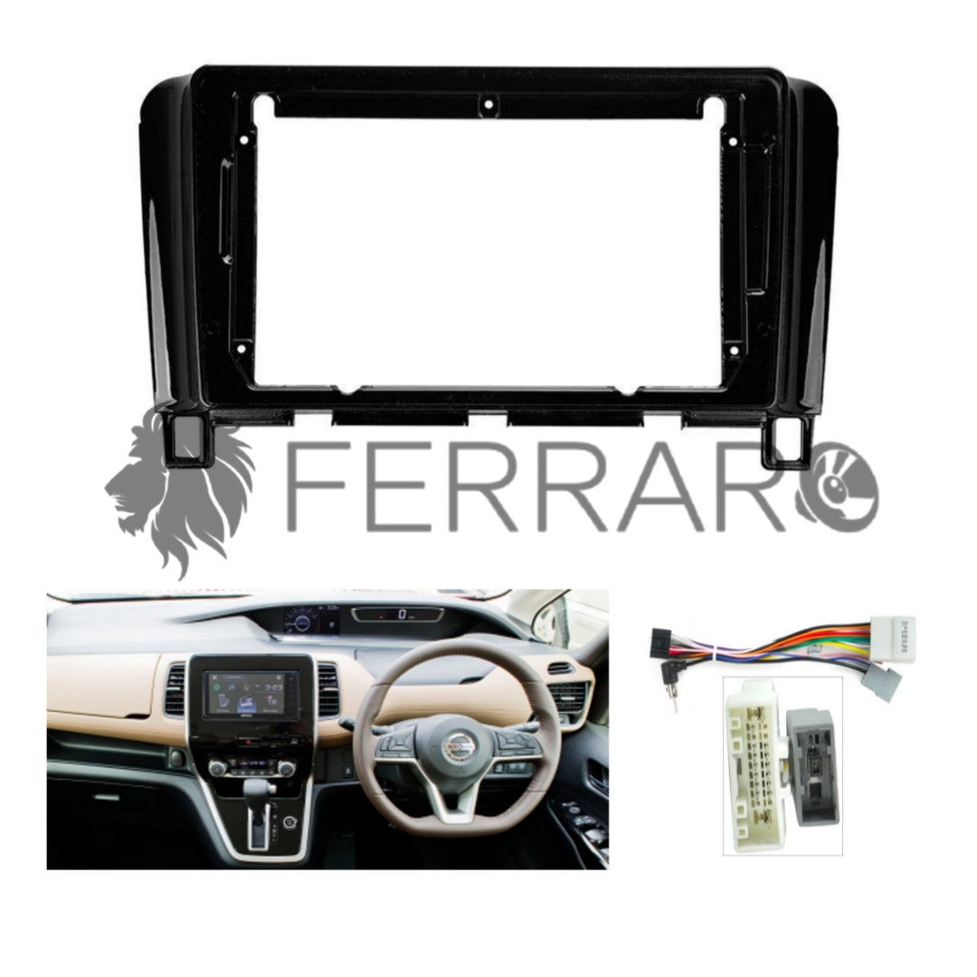 Kit Montaggio Autoradio 9"Pollici Nissan Serena, Suzuki Landy (2010-2016) Mascherina, Cablaggio Autoradio Android
