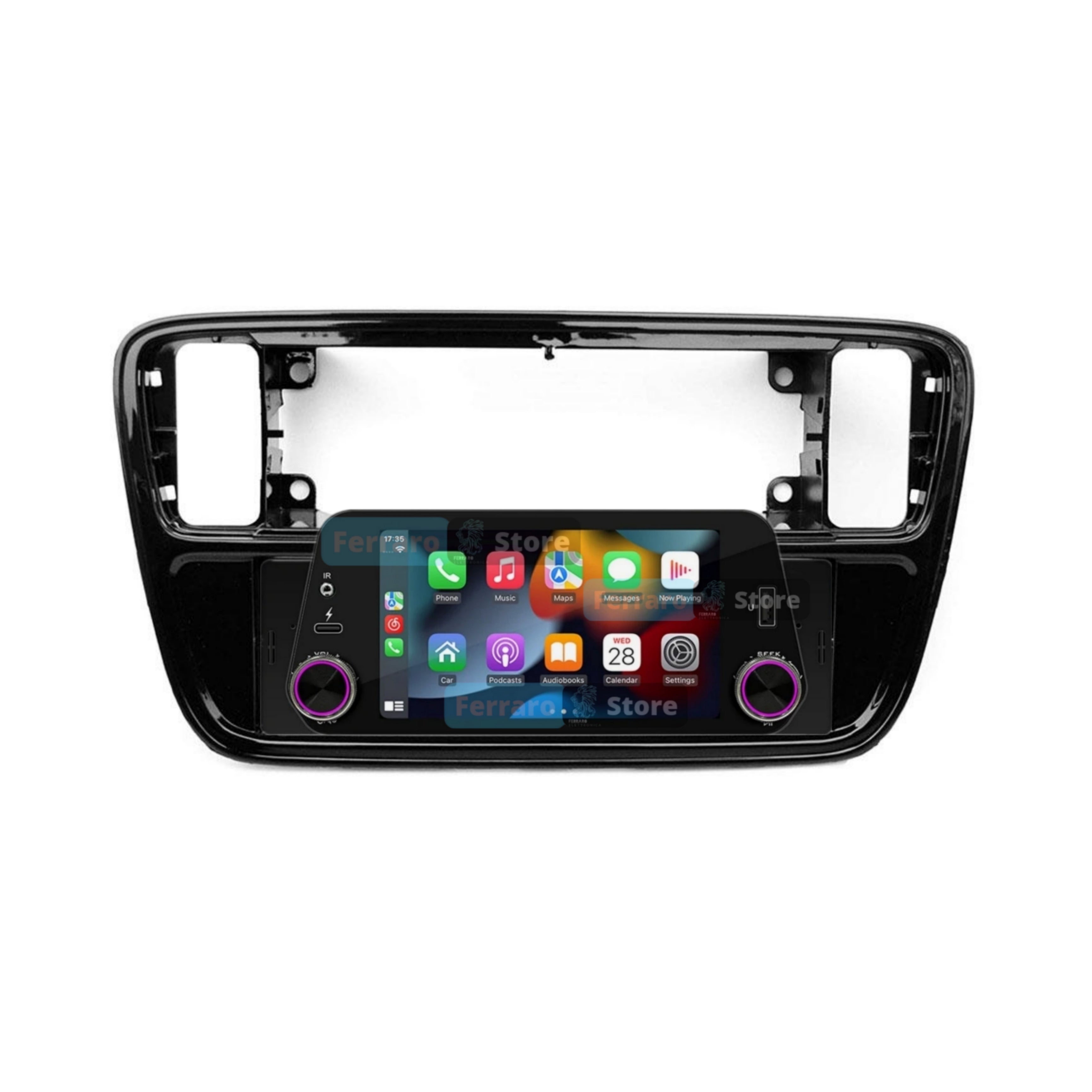 Autoradio per Volkswagen UP 5" | 2011-2024 | Bluetooth | Radio | USB | Navigatore | CarPlay e Android Auto Cablato