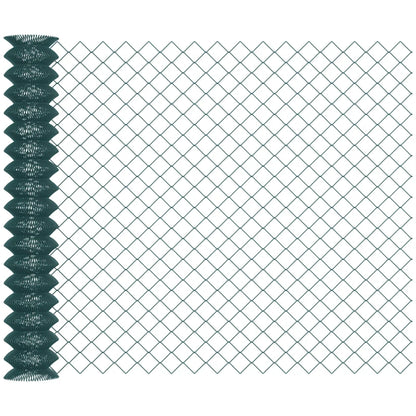 Outsunny Rete di Recinzione in Acciaio e PVC per Spazi Esterni, Rotolo da 25m e Altezza 1.7m, Verde