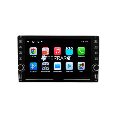 Autoradio Universale Fisso (Android) 2Din 8"Pollici, Bluetooth, CarPlay, Android Auto, 2/32GB Ram
