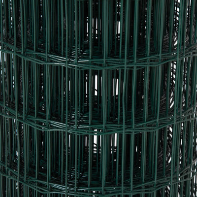 Outsunny Rete di Recinzione in Acciaio e PVC per Spazi Esterni, Rotolo da 25 m e Altezza 1.7 m, Verde