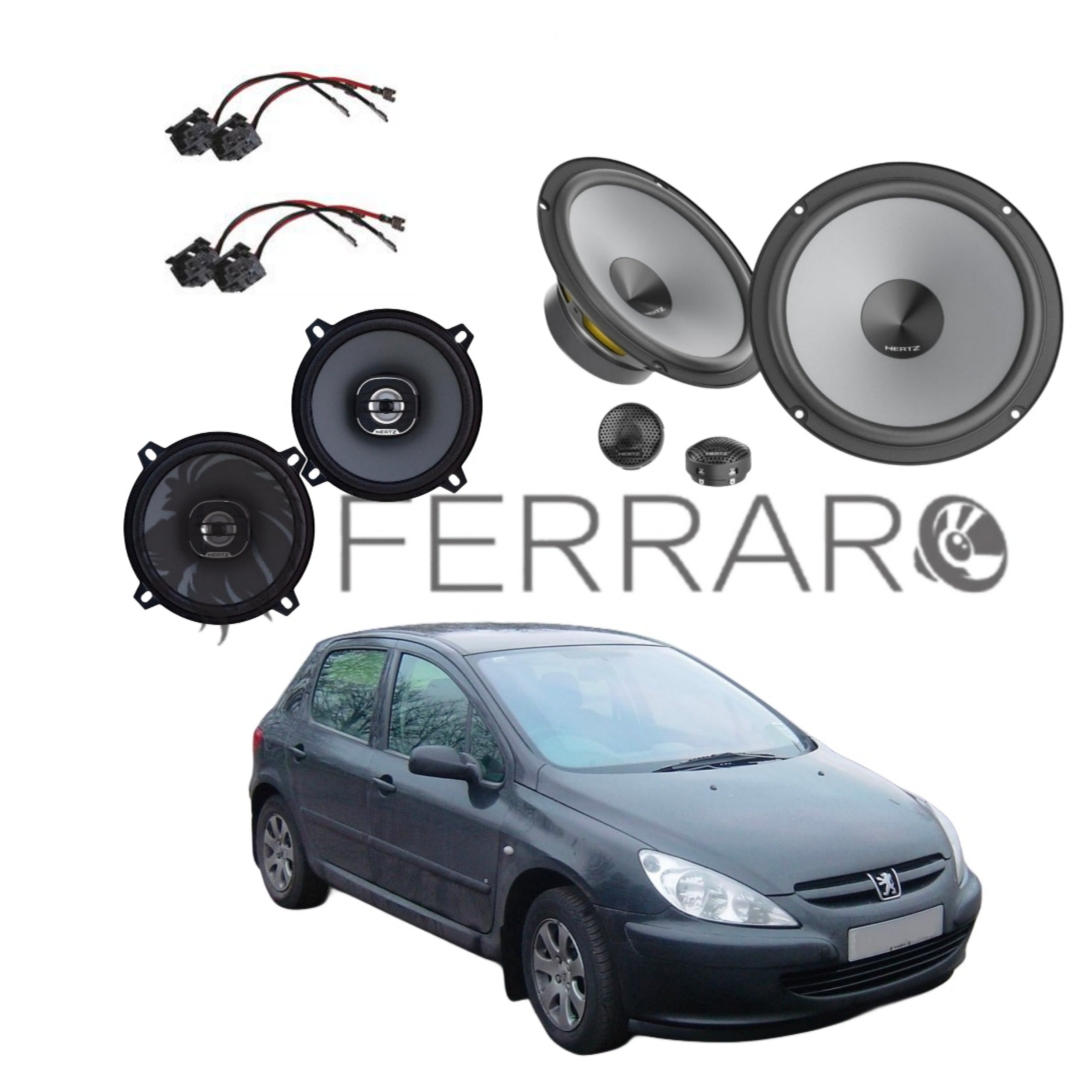 Hertz Kit 6 Casse, K 165, X 130, Ant/Post, Peugeot 307