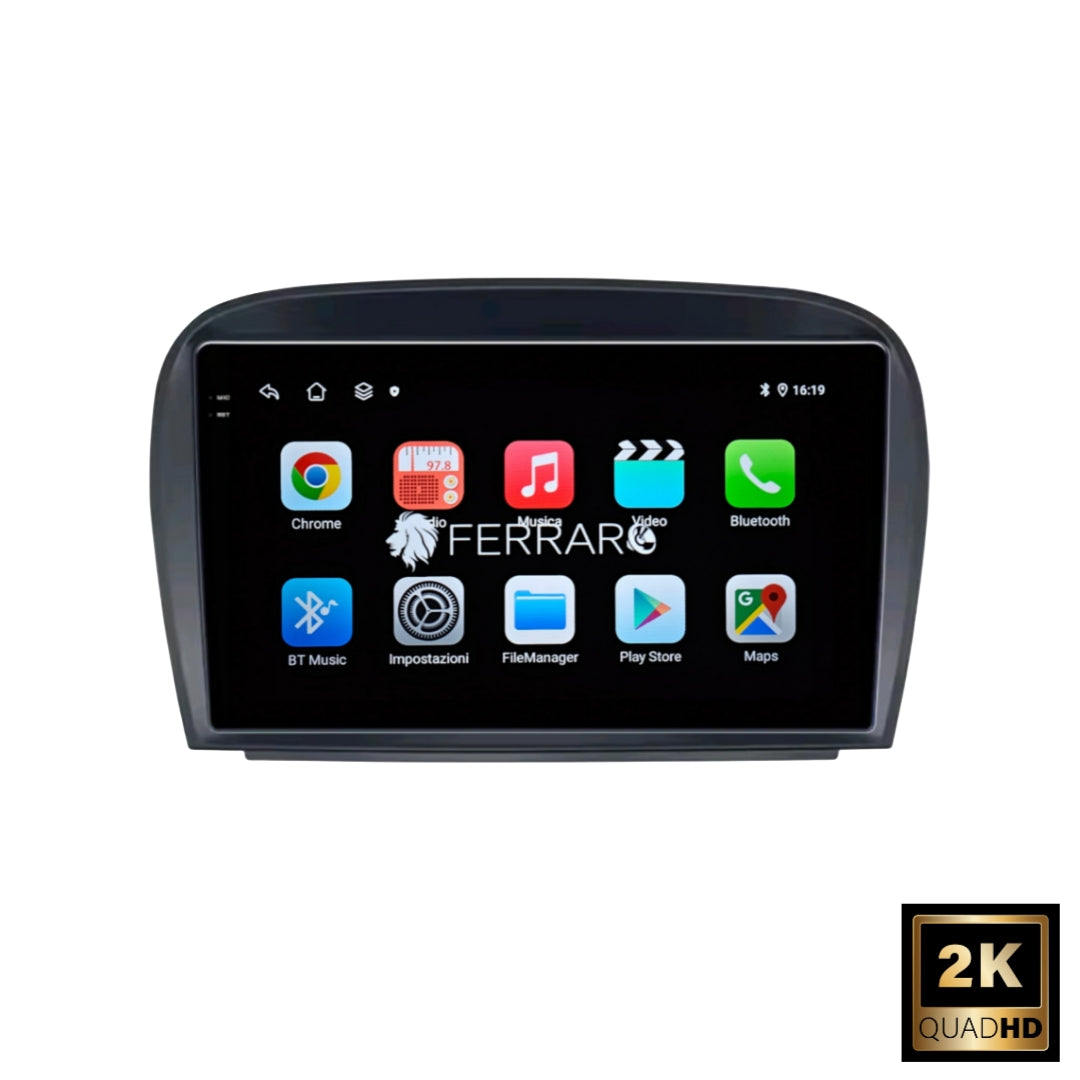 Autoradio per Mercedes Classe SL R230 9" 2K | 2001-2011 | Android | Bluetooth | CarPlay | Android Auto | 12/256GB Ram