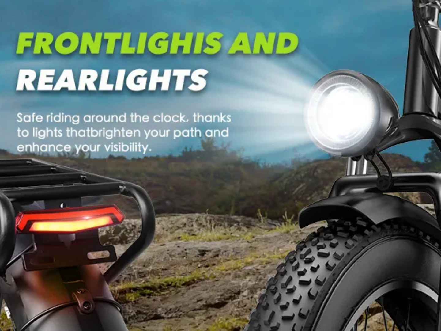 FerraroStore S8-Single, Bici Elettrica Pieghevole, 20*4", Batteria 48V