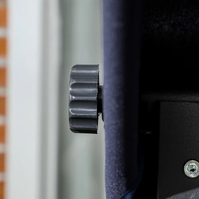 Outsunny Dondolo da Giardino 3 Posti con Cuscini, Seduta Chaise Longue e Tettuccio, 198x118x168 cm, Blu Scuro