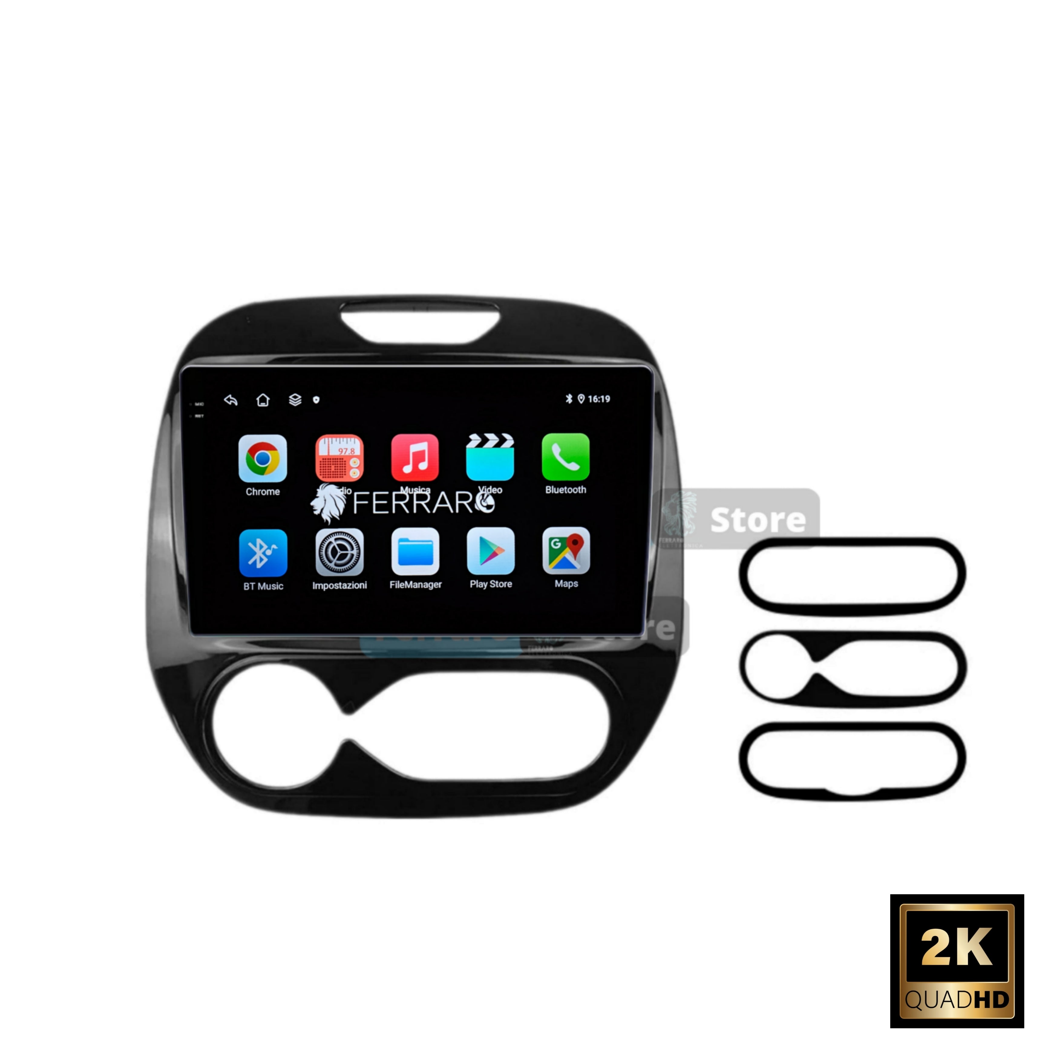 Autoradio per Renault Captur 9" 2K | 2013-2019 | Android | Bluetooth | CarPlay | Android Auto | 12/256GB Ram