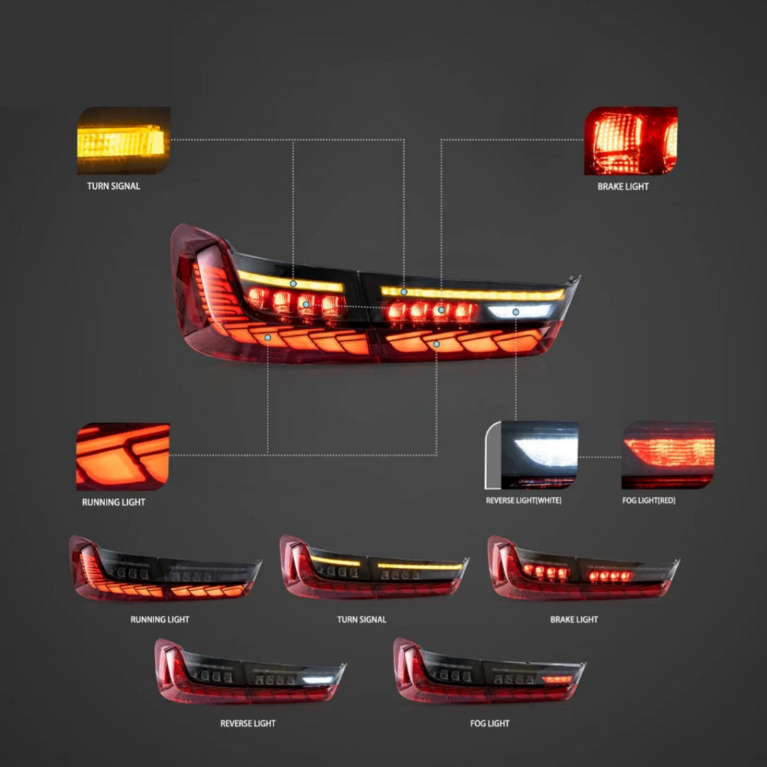 Fanali Posteriore Completo per BMW Serie 3, G20, G28, G80 (2018-2024) a LED