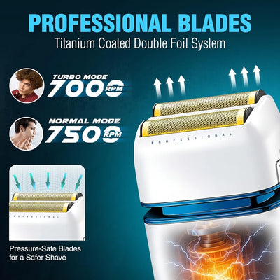 VGR Rullo | Professionale | Rasoio Barba | Pelle | Regola Barba | Ricaricabile | VGR V-362