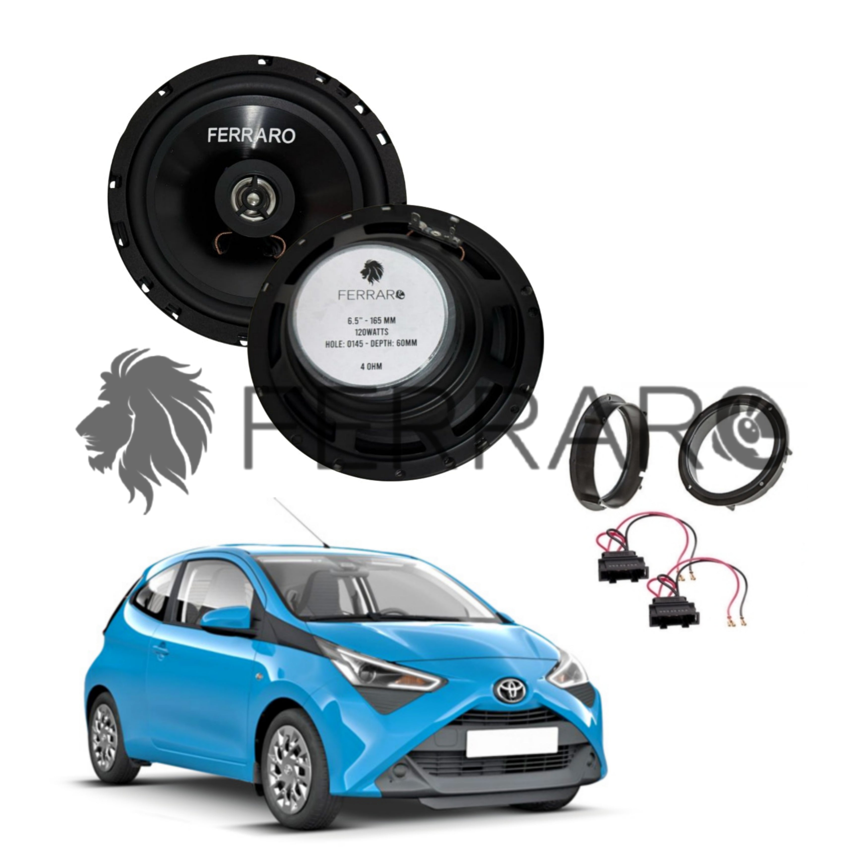 FerraroStore Kit 2 Altoparlanti | ASC-652PC | Anteriore | Toyota Aygo (Dal 2014>)