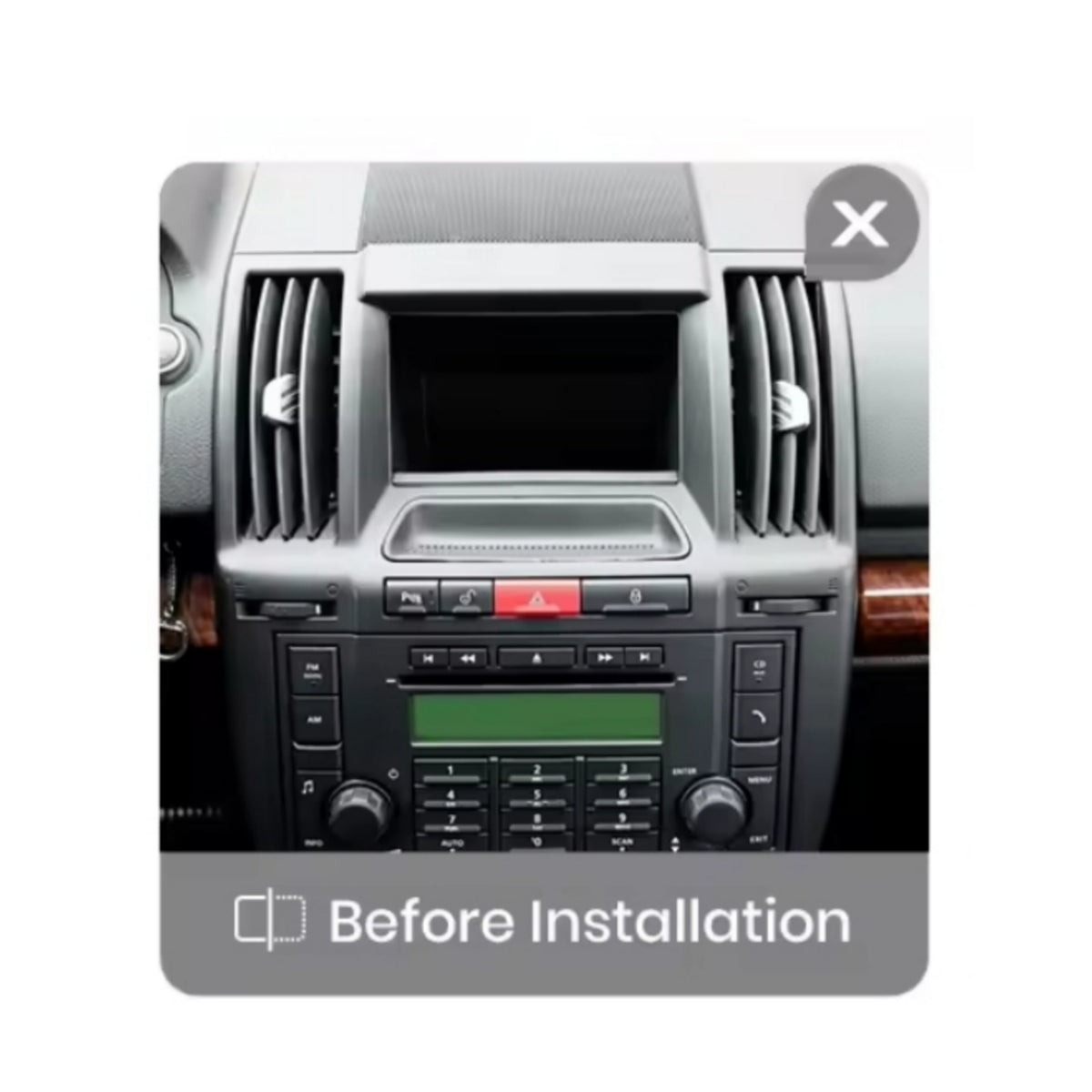 Kit Montaggio Autoradio 9"Pollici per Land Rover Freelander 2 (2006-2015) , Mascherina, Cablaggio Autoradio Android