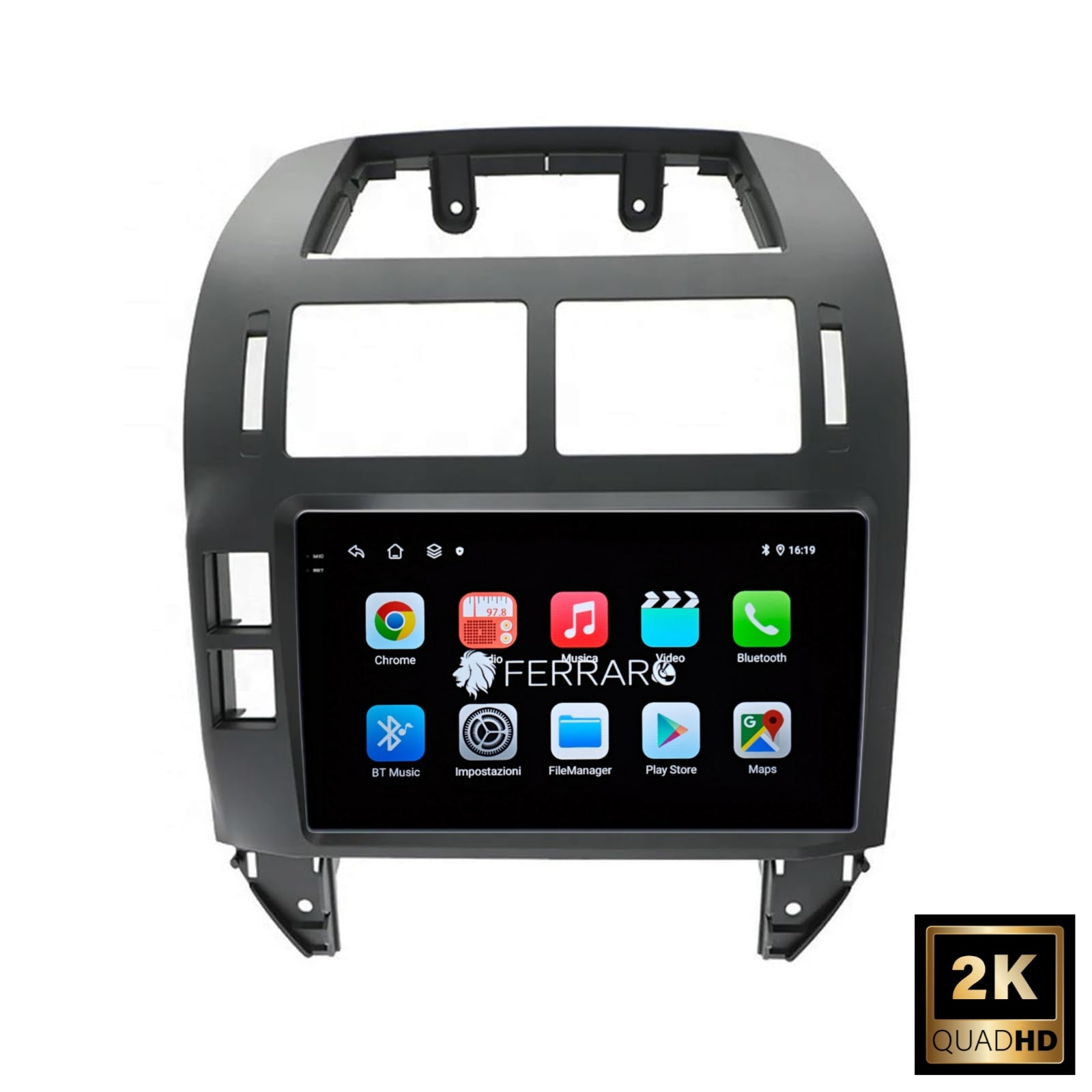 Autoradio per Volkswagen Golf MK4, Polo MK4, 9" 2K, Android, Bluetooth, CarPlay, Android Auto, 12/256GB Ram
