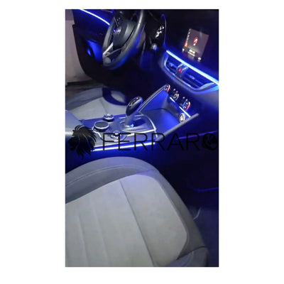 Ambient Light per Alfaromeo Giulia, Stelvio, Universale, Luci Ambiente con Comando da App, RGB Led, Led Dinamico