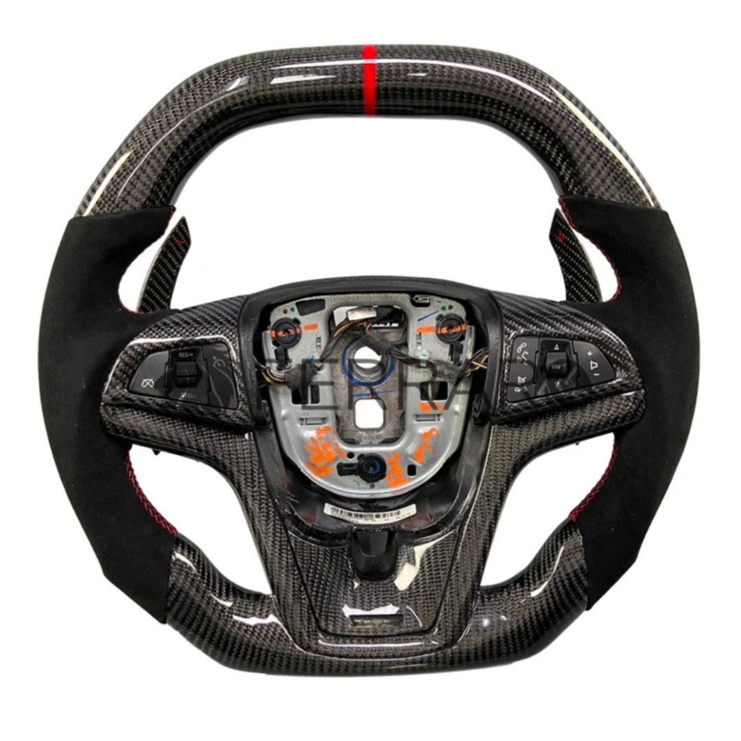 Volante Sportivo per Chevrolet Cruze, Carbonio, Customizzato in Pelle