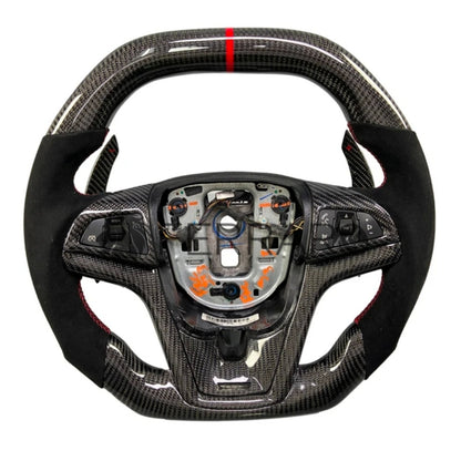 Volante Sportivo per Chevrolet Cruze, Carbonio, Customizzato in Pelle